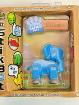 StikBot Figure Toy Safari Pets StikElephant Blue 2017 Zing - £10.47 GBP