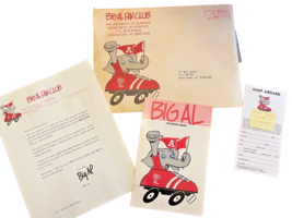 University Alabama Big AL Fan Club 1990 Coloring Book Envelope Letter Ephemera - £16.15 GBP