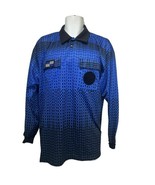 Official Sports Nisao Soccer Referee Blue Striped long Sleeve jersey Size L - £18.91 GBP