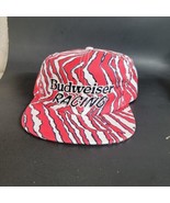 Vintage Budweiser Racing 90s SnapBack Red Zebra Wild Rager Hat Clean Bud... - €46,33 EUR