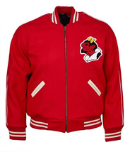 DSHARKS Red Devil Patch Red Wool Varsity Jacket - $150.00+ DSHARKS Red Devil Patch Red Wool Varsity Jacket - $150.00+
