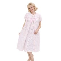 VTG 1960s Amy Sue Pink Rose Seersucker Nightgown Robe Set NOS M - $69.25