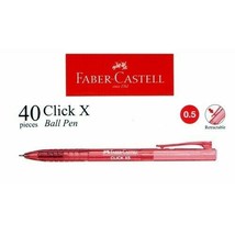 Faber-Castell Click X5 Pen 0.5mm Needle Point Retractable Red Ball Pen -... - £29.29 GBP