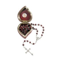 5mm Rose Scented Rosary with a Case + Free Gift Included - $41.51