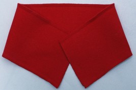 Rugby Knit Shirt Collar Red 3.5&quot; x 17&quot; Self-Finished Hemmed Ribbed Trim ... - £3.16 GBP
