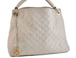 Auth Louis Vuitton Monogram Empreinte Artsy MM Shoulder Bag White - £2,160.52 GBP