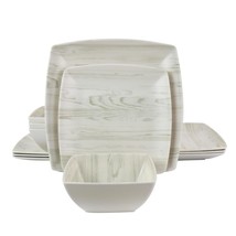 Gibson Home Woodgrain 12 Piece Melamine Dinnerware Set - $54.95