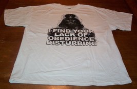 Star Wars Darth Vader I Found Your Lack Of Obedience Disturbing T-Shirt Xl New - £15.79 GBP
