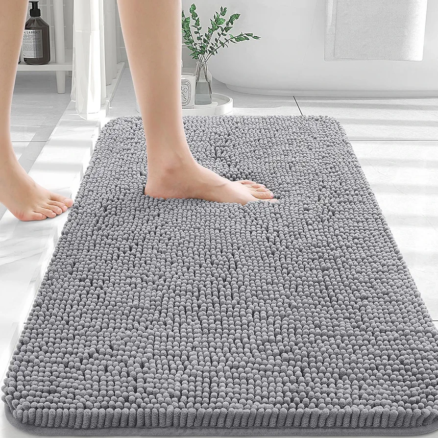 OLANLY Bathroom Rugs 30x20, Extra Soft Absorbent Chenille Bath Rugs - $15.00