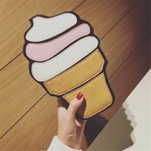 Creative Style Woman Hamburger Ice Cream shoulder bags Cupcake PU Chains Bags Cu - £21.75 GBP