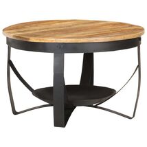 Coffee Table Brown, Black Rough mango wood, iron Medium Durable - $195.06 CAD