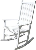 White Porch Rocker/Rocking Chair In The Merry Garden Made Of Acacia Wood. - £99.75 GBP