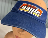 American Eagle Blue Adjustable Visor Baseball Hat Cap - $11.55