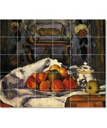 Paul Cezanne Fruit Vegetables Painting Ceramic Tile Mural BTZ22216 - $410.31 CAD+