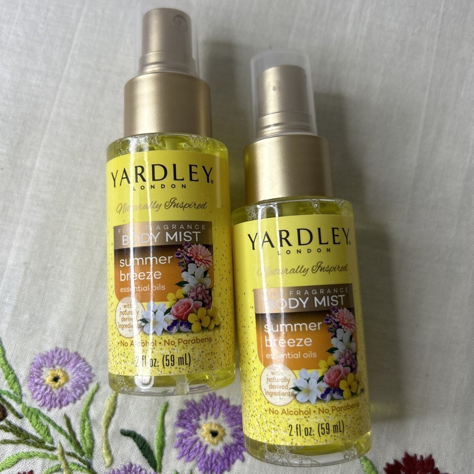 (2) Yardley London Body Mist Summer Breeze Flowers 2 Oz. Each Natural-NEW! - $9.25