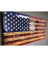Challenge Coin Display Rustic Wooden American Flag - $269.99 - $359.99