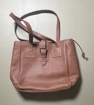 Dooney &amp; Bourke Large Pebble Leather Tote Bag With Buckle Closure Brown ... - $41.58