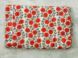 Indian Handmade Cotton Kantha Quilt Hand Block Print King Size Bedspread... - $1,053.93 MXN+