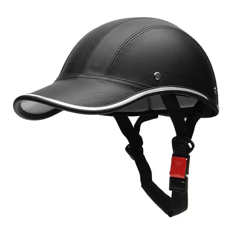 Universal Motorcycle Half Helmet Baseball Cap Style Half Face Helmet Electric Bi - $86.29