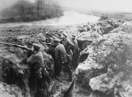 German soldiers in a trench beside the Aisne River France World War I 8x... - £7.04 GBP