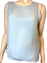 Chico&#39;s Light Blue Sleeveless Chiffon Blouse, Chico&#39;s Size 0 Fits Women&#39;... - $177.98 MXN