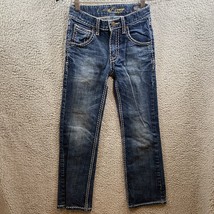 Wrangler Rock 47 Jeans Juniors Size 10 Blue slim wide Ankle Pants - £8.43 GBP