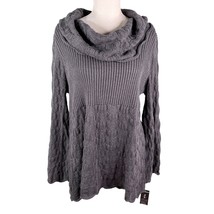 Style &amp; Co. Cowl Neck Sweater Charcoal Heather Gray 3X Bell Sleeves New - $35.00