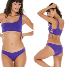 L*Space Swimwear Electric Purple Sandy Seamless Classic Bikini Bottom (S) Nwt - £50.85 GBP