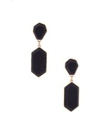 New Geometric Wood Post Drop Earrings - $188.48 MXN
