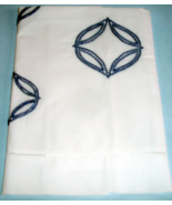 Sferra Cossa Boudoir Sham Cornflower Blue Embroidery Egyptian Cotton Per... - $34.16