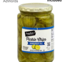 Signature SELECT Pickle Chips Hamburger Dill - 24 Fl. Oz. Case Of 4  - £12.78 GBP