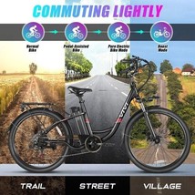 500W Electric Bike, 26&#39;&#39; Cruiser e bike City Commuter Bicycle Shimano 7 ... - £724.12 GBP