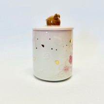 Starbucks Pink Cherry Blossom Sakura Japan Dog Shiba Inu W Lid Ceramic Mug 14Oz - £86.25 GBP