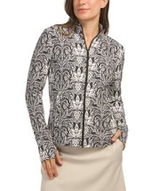 NWT TOMMY BAHAMA BLACK PALM STAMPED Long Sleeve Full Zip Golf Jacket L &amp; XL - $64.99