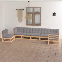  Garden Lounge Set Natural wood Solid pine wood Large Modular - $1,358.11 CAD
