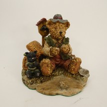 Bear Figurine /w bird house &amp; Fishing stuff, Style of Boyds Bear 3.5&quot; tall BAK3R - £4.00 GBP