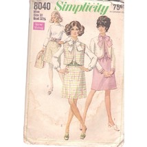 UNCUT Vintage Sewing PATTERN Simplicity 8040, Misses 1968 One Piece Dress Jacket - £22.07 GBP