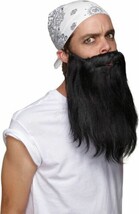 Morris Costumes Basic Black Beard Accessory Halloween One Size Fits Most - £10.35 GBP