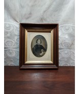 Large 1850s Tintype FRAMED PHOTO DAMARIUS LOCKLIN Born 1796 In Jericho V... - £36.90 GBP