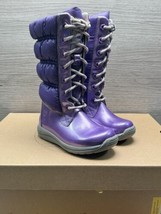 Timberland 72838 Toddlers Purple Leather Lace Up Fur Lined Boots Size 8 - $53.04