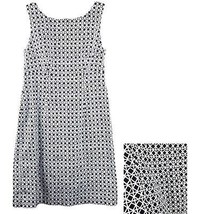 Talbots Geometric Sheath Dress Size 12 Cotton Spandex slight stretch - £25.56 GBP