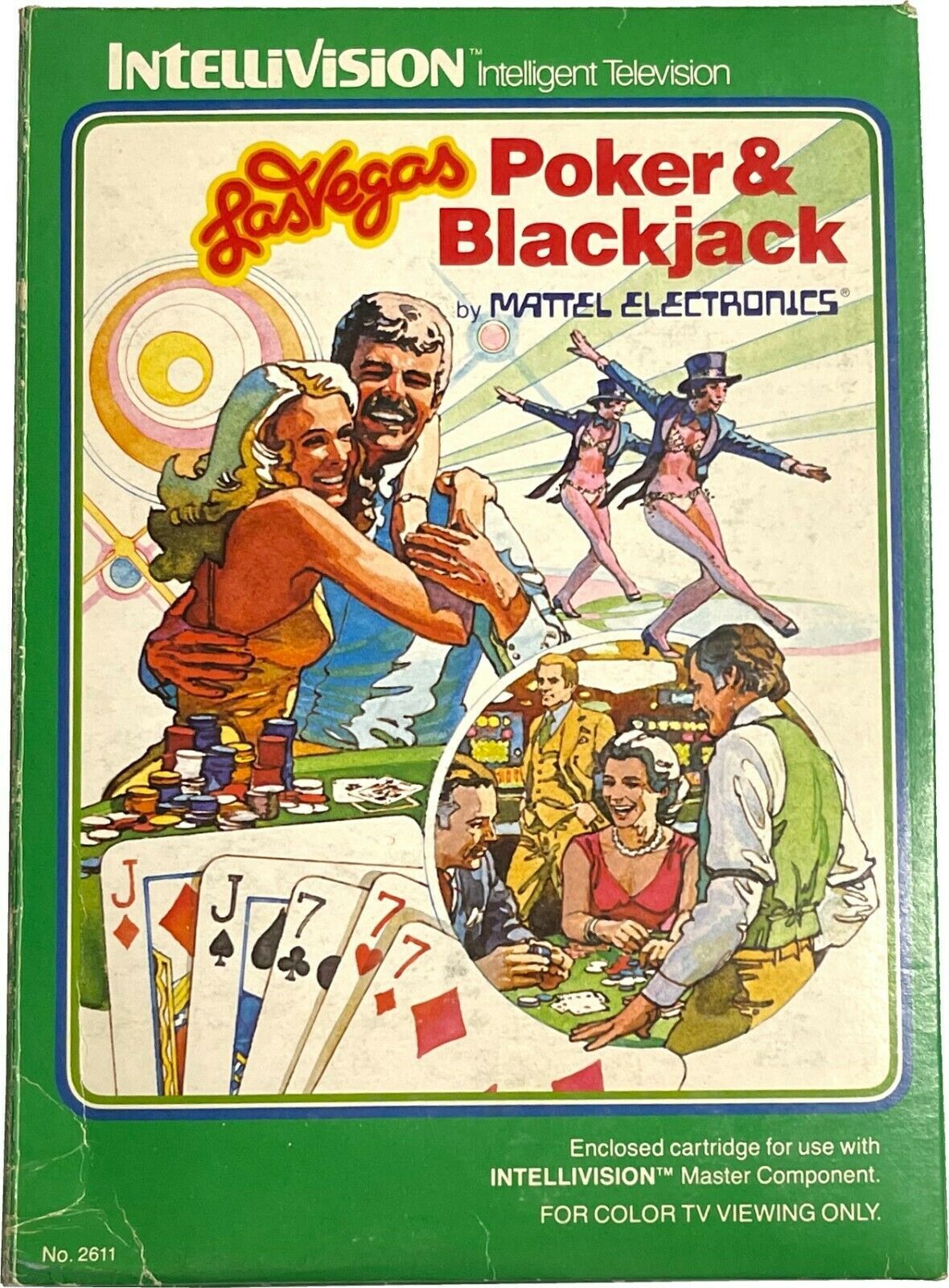 Mattel Intellivision Las Vegas Poker & Blackjack Game, with box, 1979, No. 2611 - $9.99