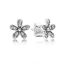 Pandora Sparkling Daisy Flower Stud Earrings,Floral Bridal Earrings,Cute Earring - £15.81 GBP