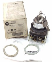 NIB ALLEN BRADLEY 800T-E1546B PUSH BUTTON 800TE1546B SER. T CYLINDER LOCK - £78.66 GBP