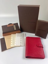 LOUIS VUITTON Red Epi Leather Agenda w/ Paperwork Complete Sealed - £223.54 GBP