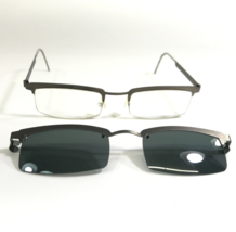 Lindberg Eyeglasses Frames Mod.4015 Matte Gray with Clip On Lenses 50-21-135 - £235.53 GBP