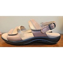 SAS Sandals NUDU DAWN Size 8 N NARROW Hook &amp; Loop Closure TAN GOLD Heel ... - $48.37