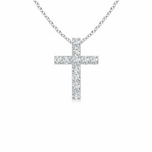 ANGARA Natural Diamond Cross Pendant Necklace in 14K Gold (Grade-GVS2, 0.39 Ctw) - £716.31 GBP