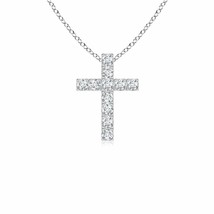 ANGARA 0.39 Ctw Natural Diamond Cross Pendant Necklace in 14K Gold (Grade-GVS2) - £685.53 GBP