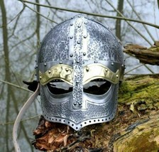 18GA SCA LARP Medieval Viking Baldur Helmet Knight Armor Helmet Replica - £118.96 GBP